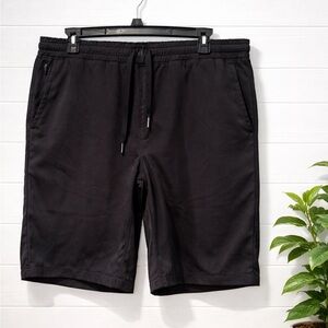 🖤🩵👉TallSlimTees Black Athletic Shorts | Drawstring Performance Gym | Size XL